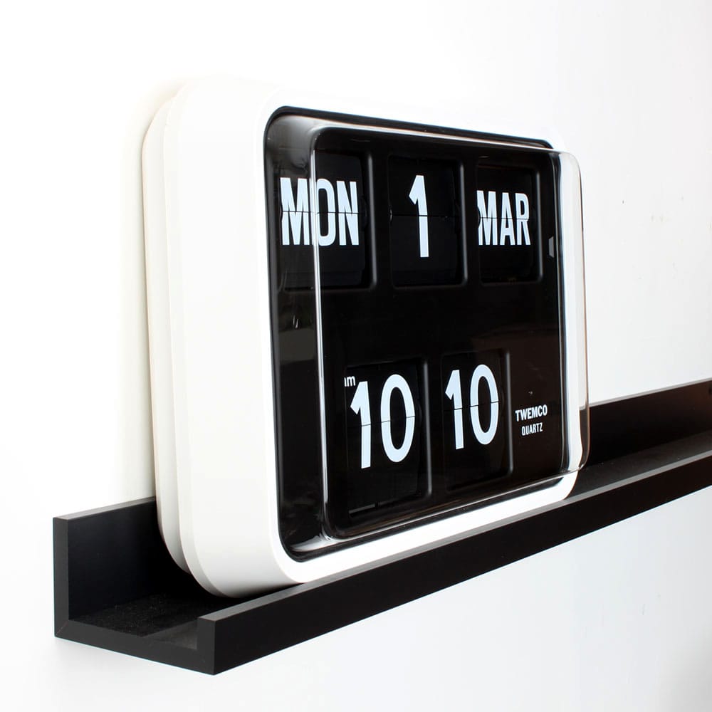Twemco BQ-17ホワイト TWEMCO Calendar Flip Wall Clock BQ-17 - Homeloo